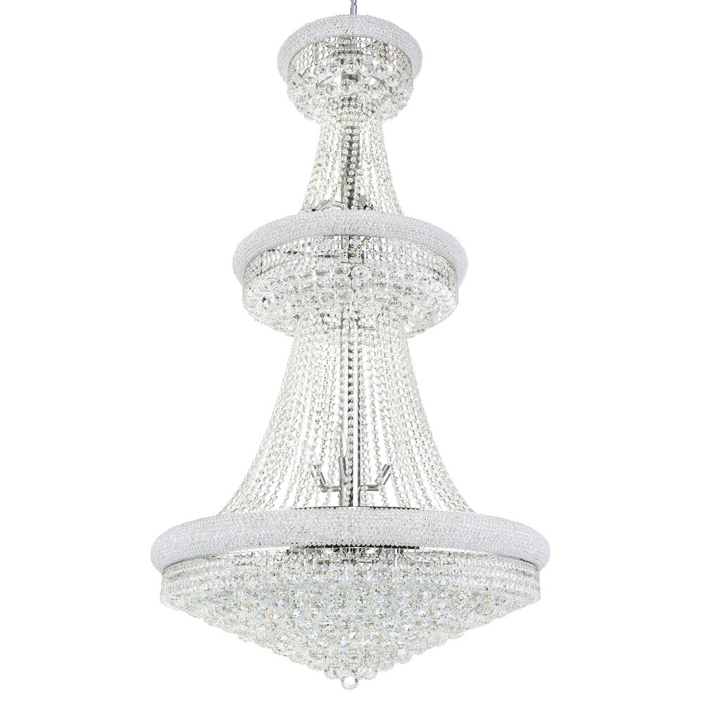Empire 34 Light Down Chandelier With Chrome Finish. Picture 5