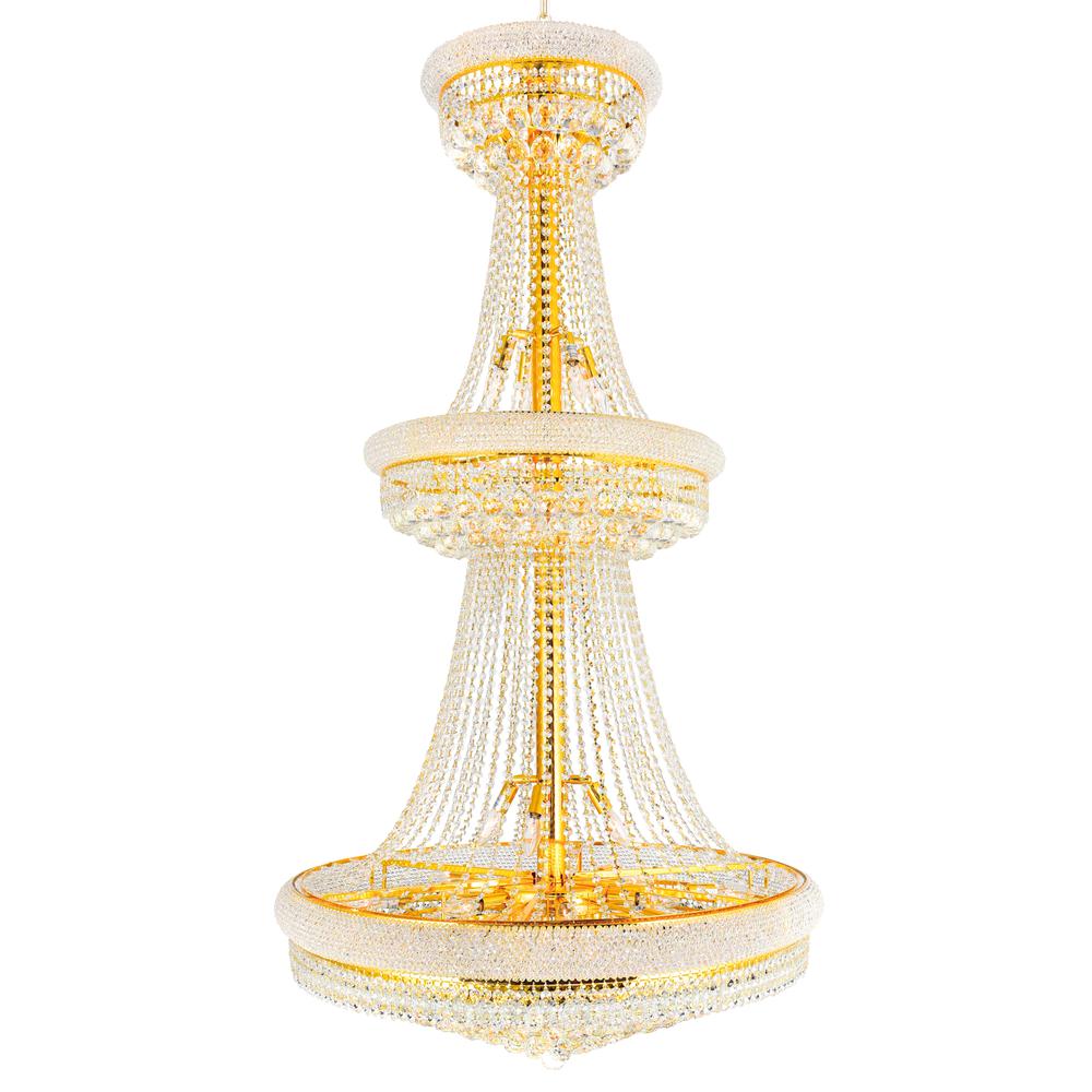Empire 34 Light Down Chandelier With Gold Finish. Picture 2