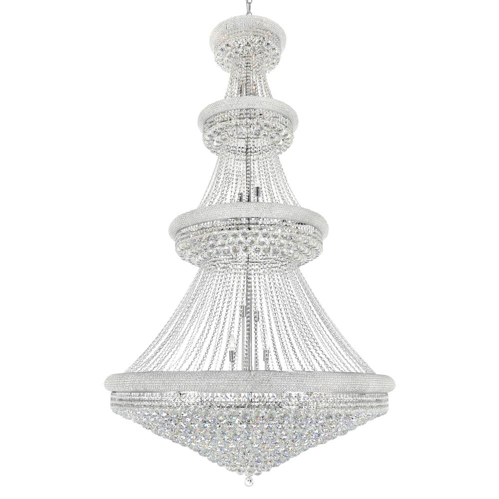 Empire 42 Light Down Chandelier With Chrome Finish. Picture 2