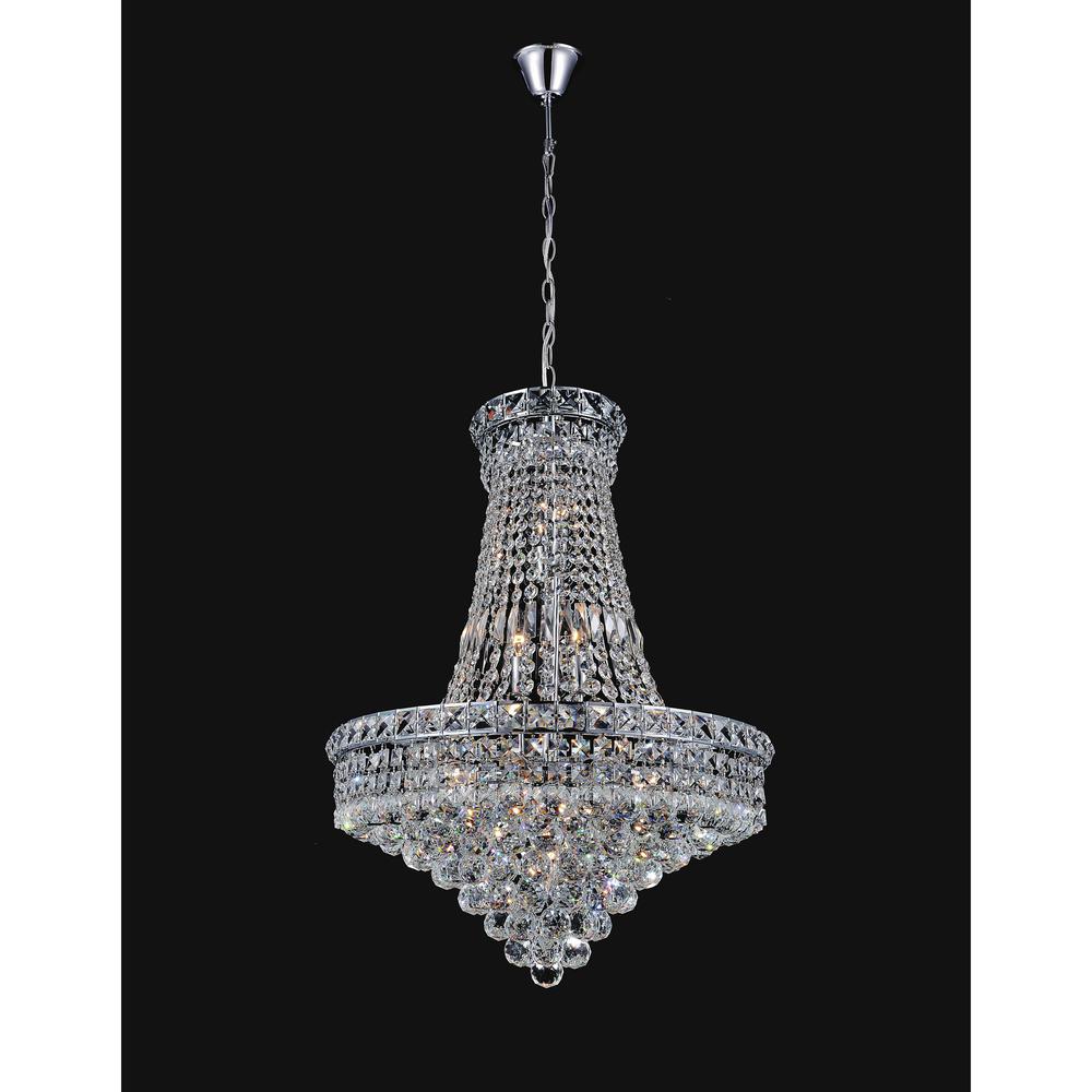 Luminous 14 Light Down Chandelier With Chrome Finish. Picture 1