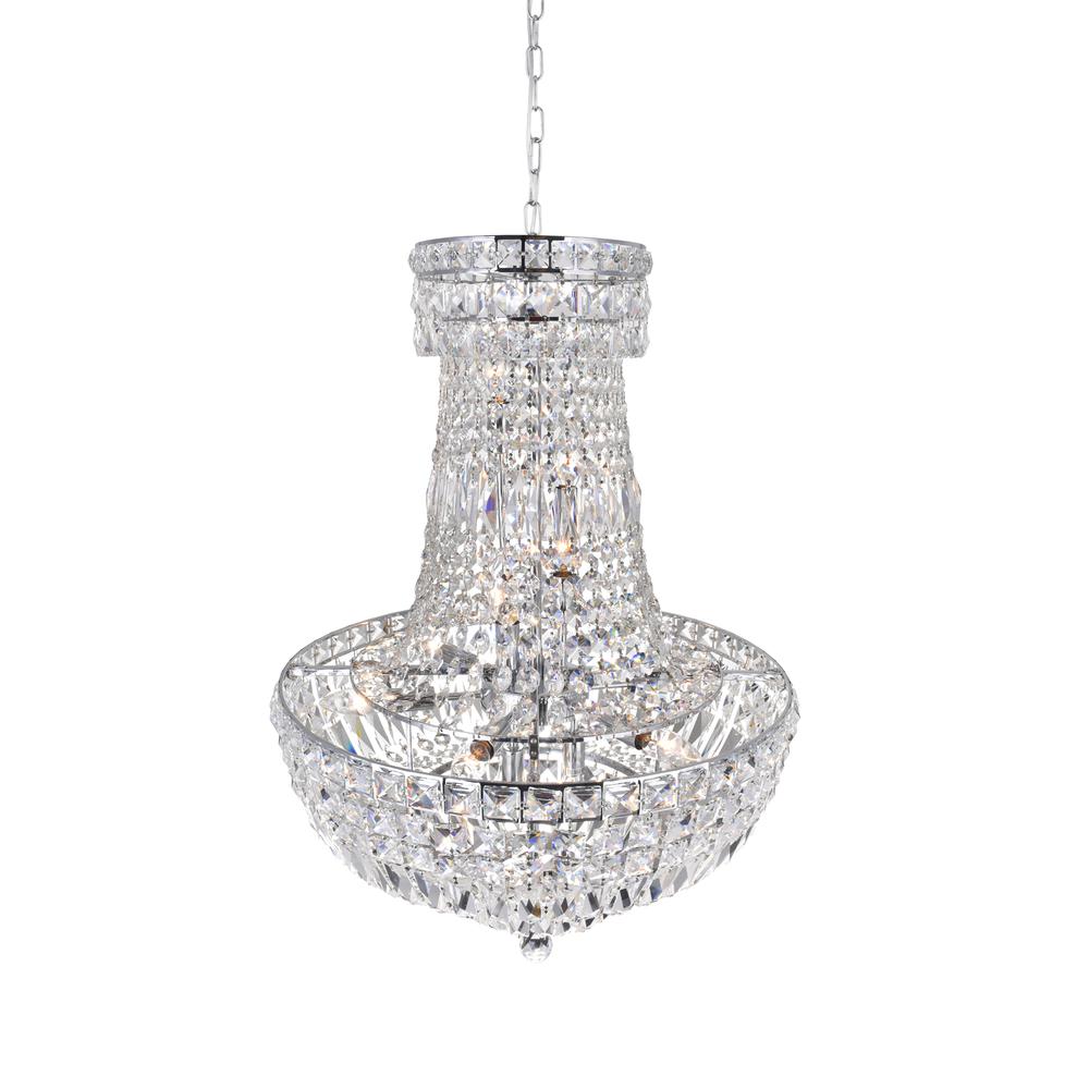 Stefania 13 Light Down Chandelier With Chrome Finish. Picture 2