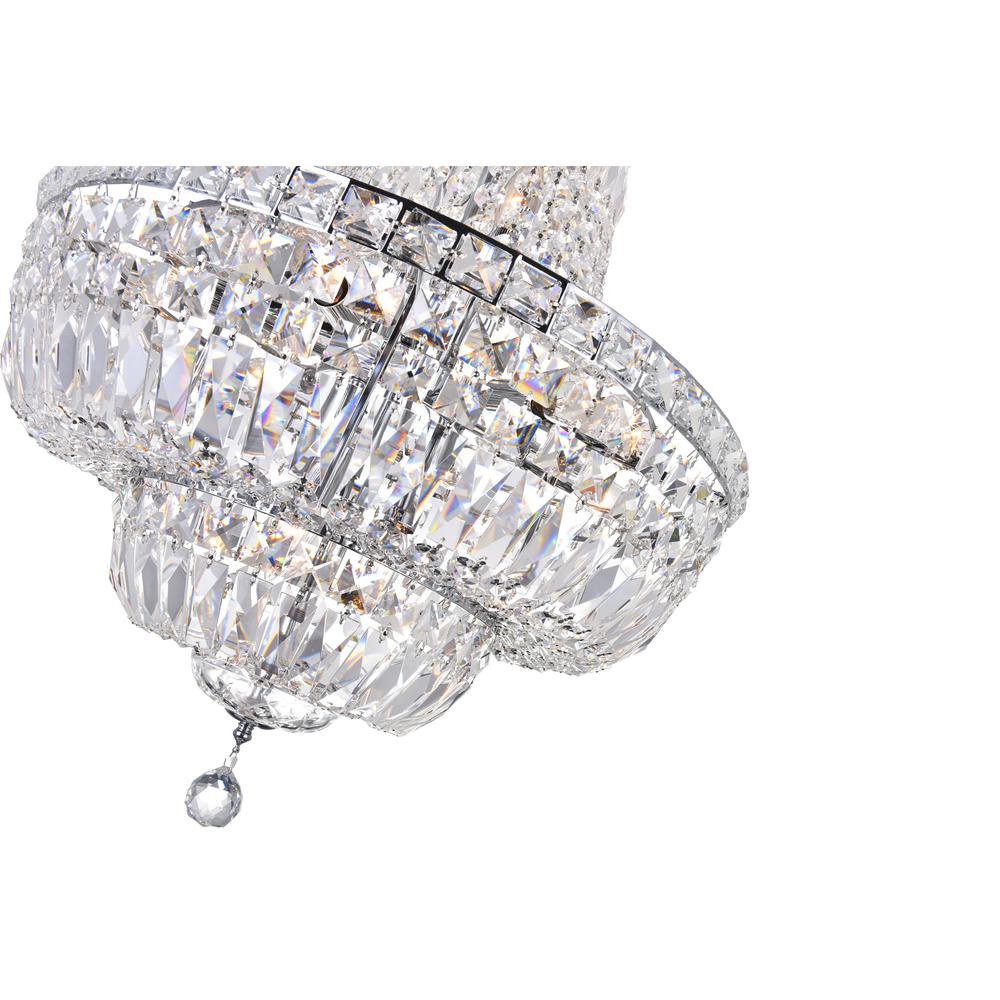 Stefania 13 Light Down Chandelier With Chrome Finish. Picture 3