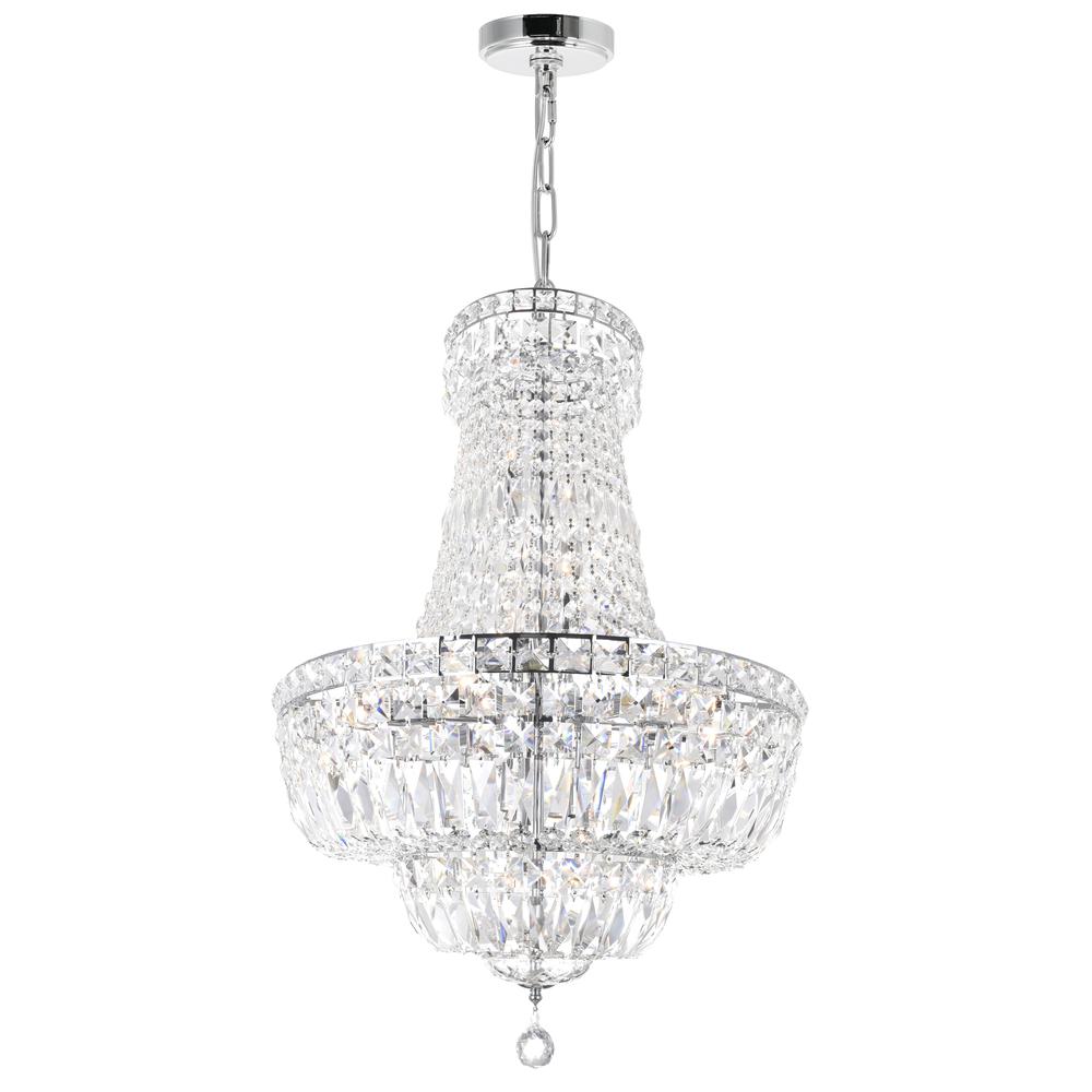 Stefania 17 Light Down Chandelier With Chrome Finish. Picture 1