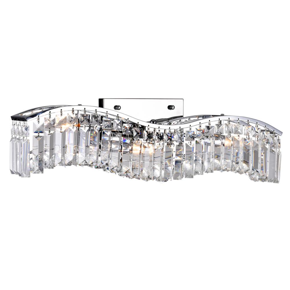 Glamorous 3 Light Vanity Light With Chrome Finish. Picture 3