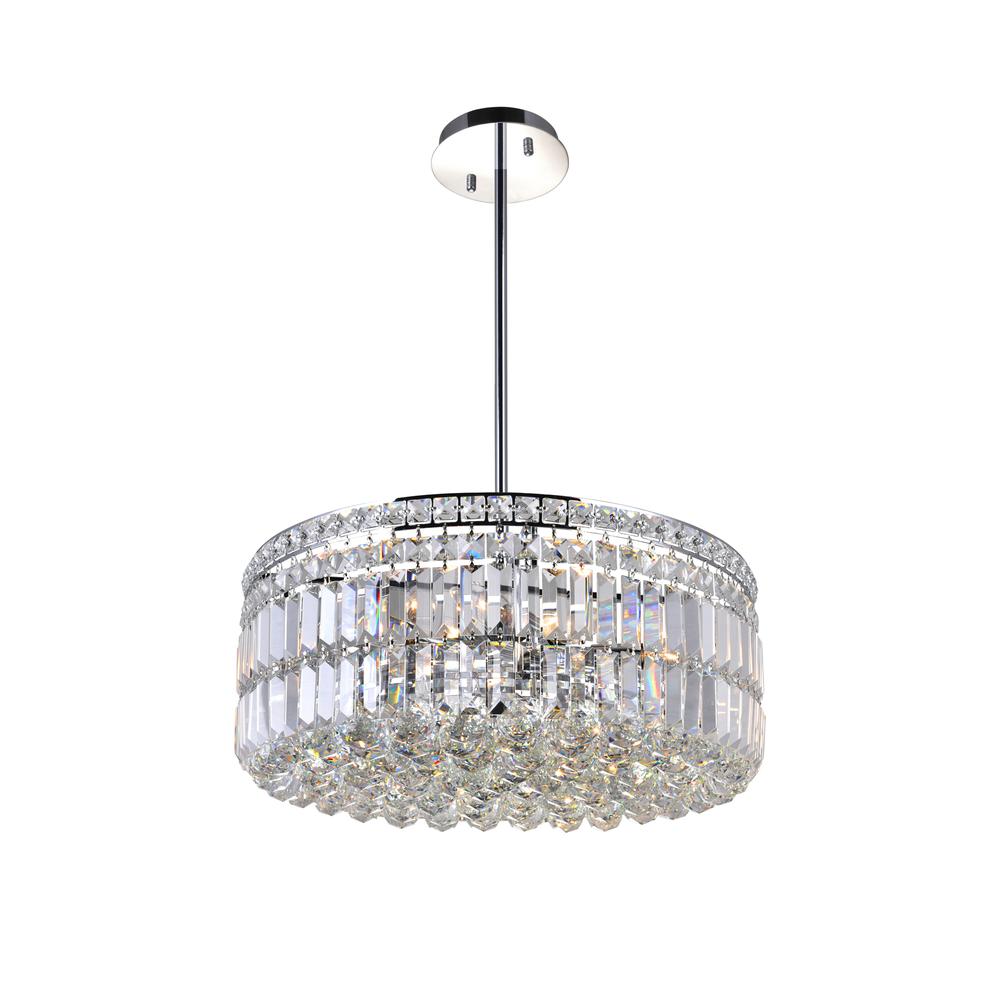 Colosseum 8 Light Down Chandelier With Chrome Finish. Picture 1