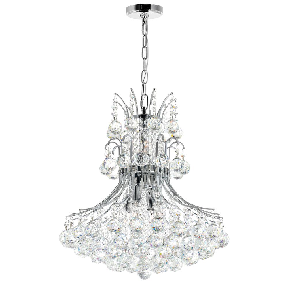 Princess 8 Light Down Chandelier With Chrome Finish. Picture 1