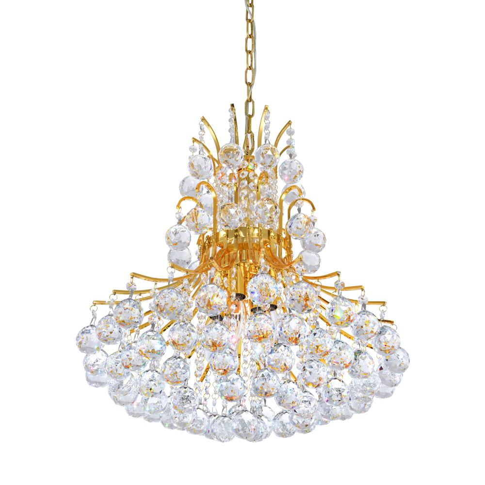 Princess 8 Light Down Chandelier With Gold Finish. Picture 2