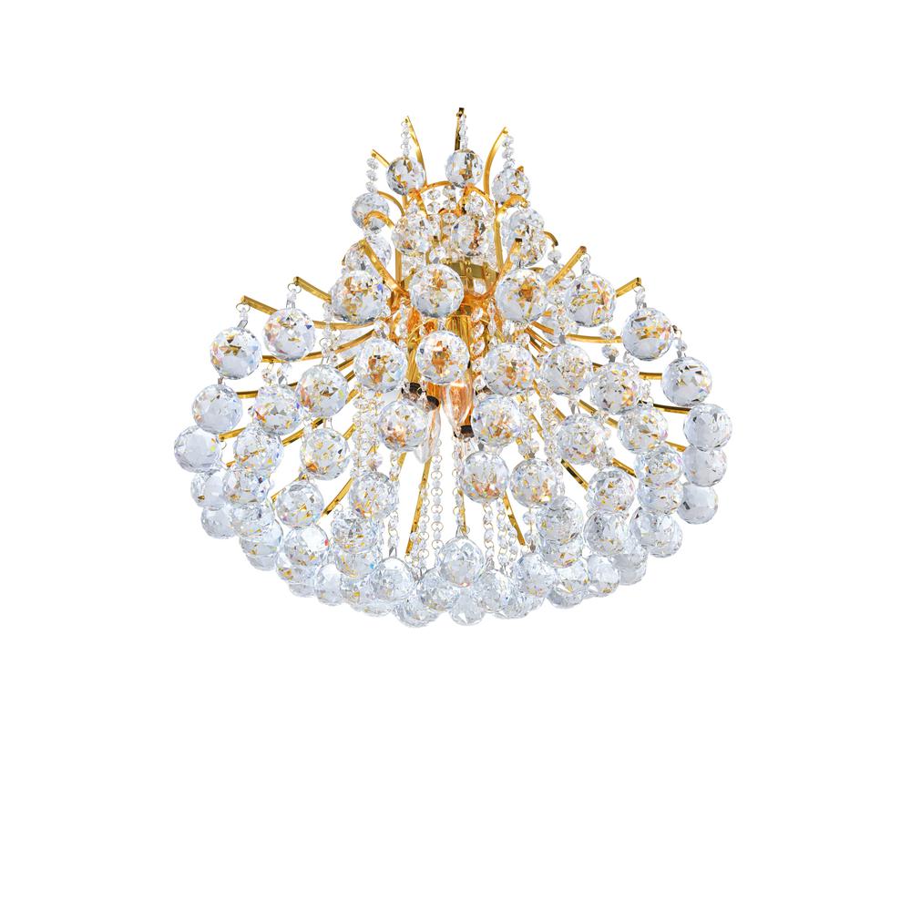 Princess 8 Light Down Chandelier With Gold Finish. Picture 4