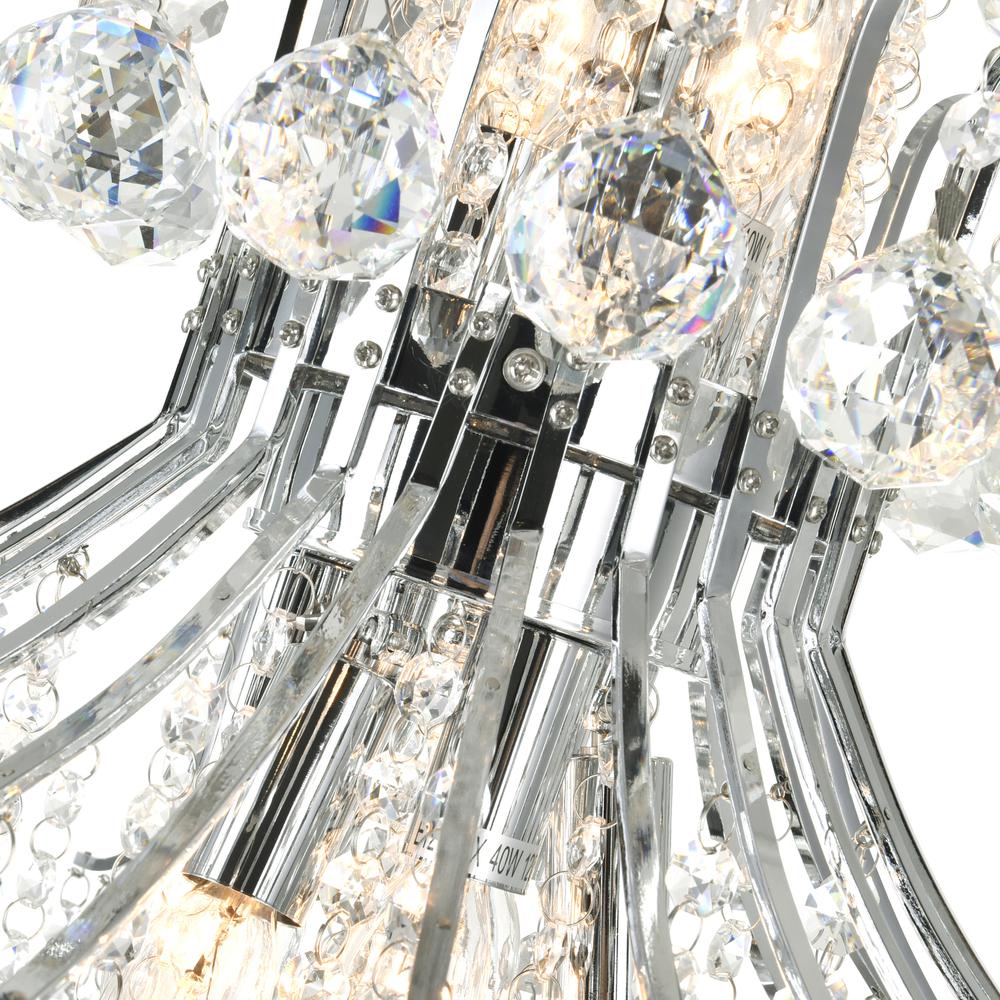 Princess 10 Light Down Chandelier With Chrome Finish. Picture 4