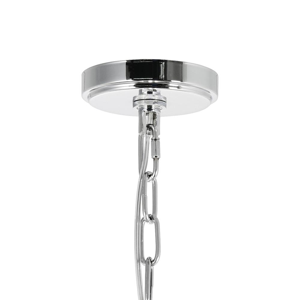 Princess 10 Light Down Chandelier With Chrome Finish. Picture 2