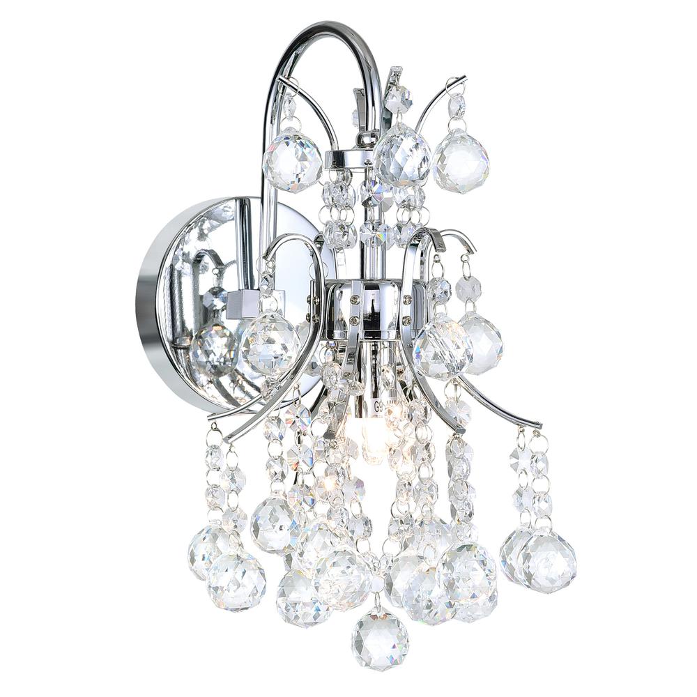 Princess 1 Light Wall Sconce With Chrome Finish. Picture 1