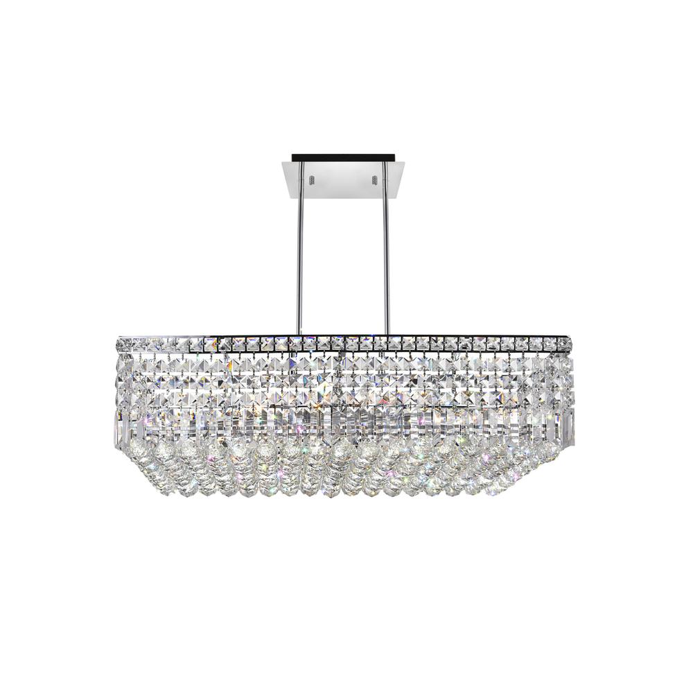 Colosseum 10 Light Down Chandelier With Chrome Finish. Picture 1