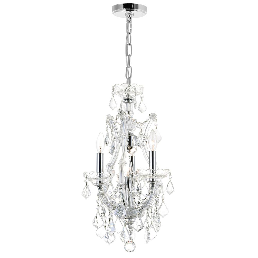 Maria Theresa 4 Light Up Mini Chandelier With Chrome Finish. Picture 1