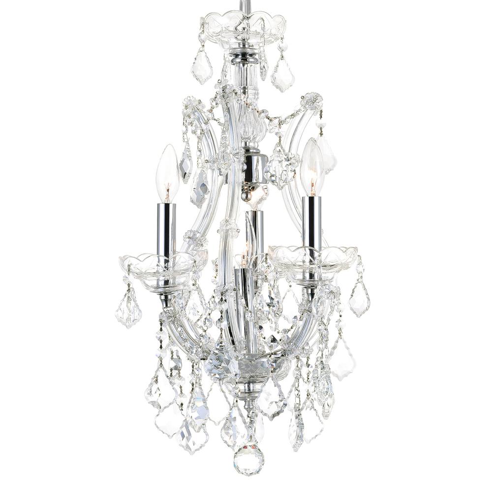 Maria Theresa 4 Light Up Mini Chandelier With Chrome Finish. Picture 2
