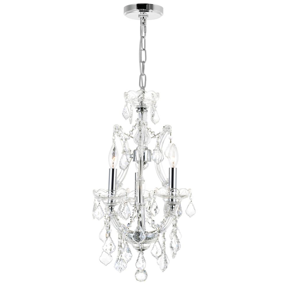 Maria Theresa 4 Light Up Mini Chandelier With Chrome Finish. Picture 3