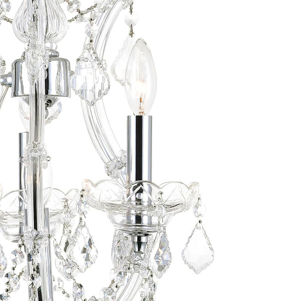 Maria Theresa 4 Light Up Mini Chandelier With Chrome Finish. Picture 4