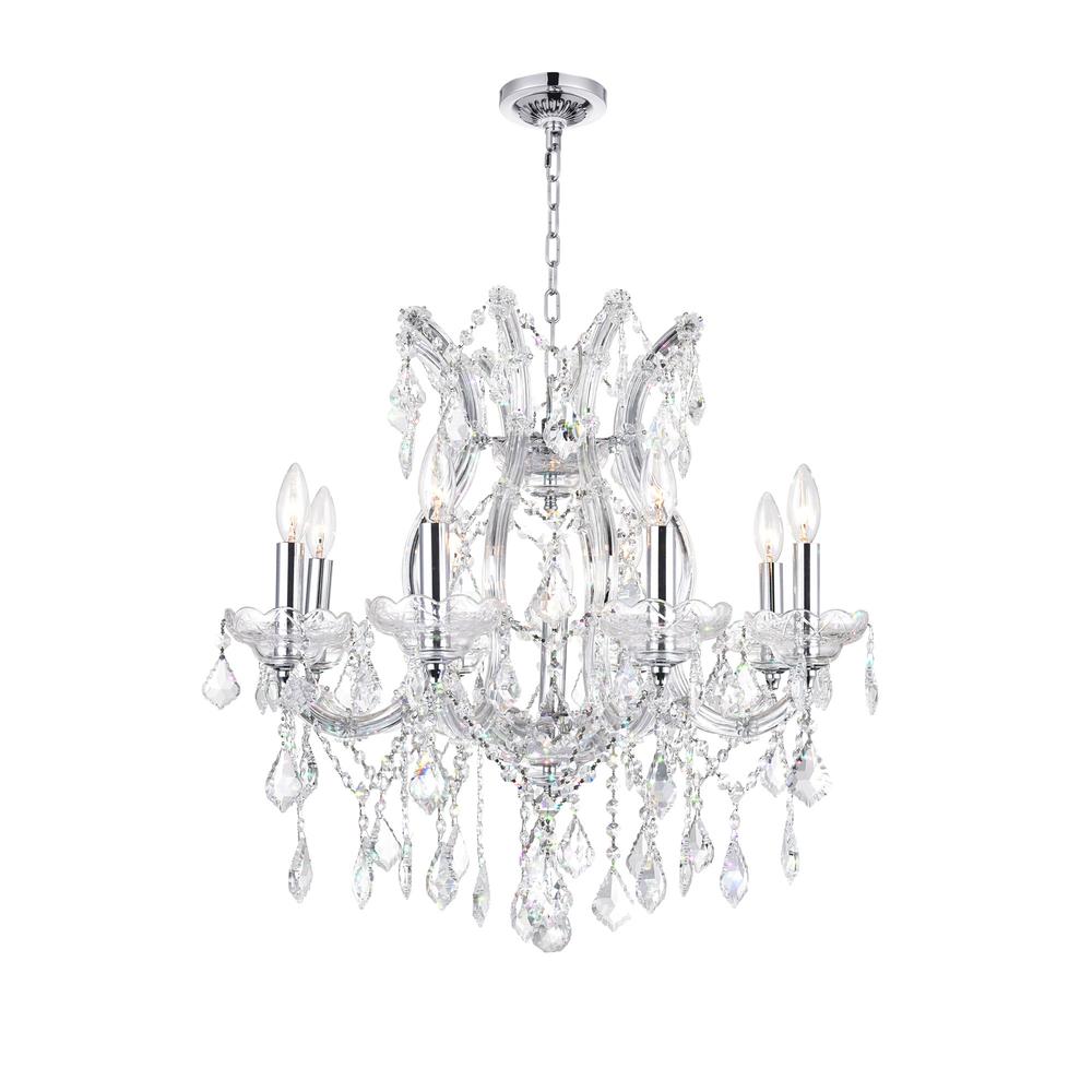 Maria Theresa 9 Light Up Chandelier With Chrome Finish. Picture 1