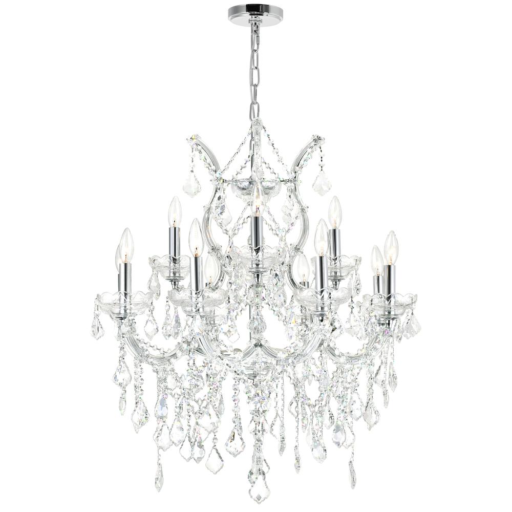 Maria Theresa 13 Light Up Chandelier With Chrome Finish. Picture 2