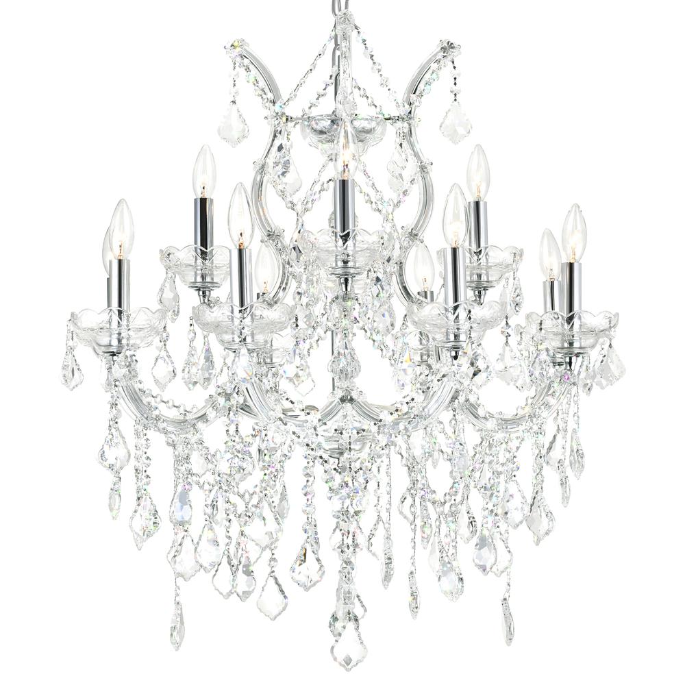 Maria Theresa 13 Light Up Chandelier With Chrome Finish. Picture 1