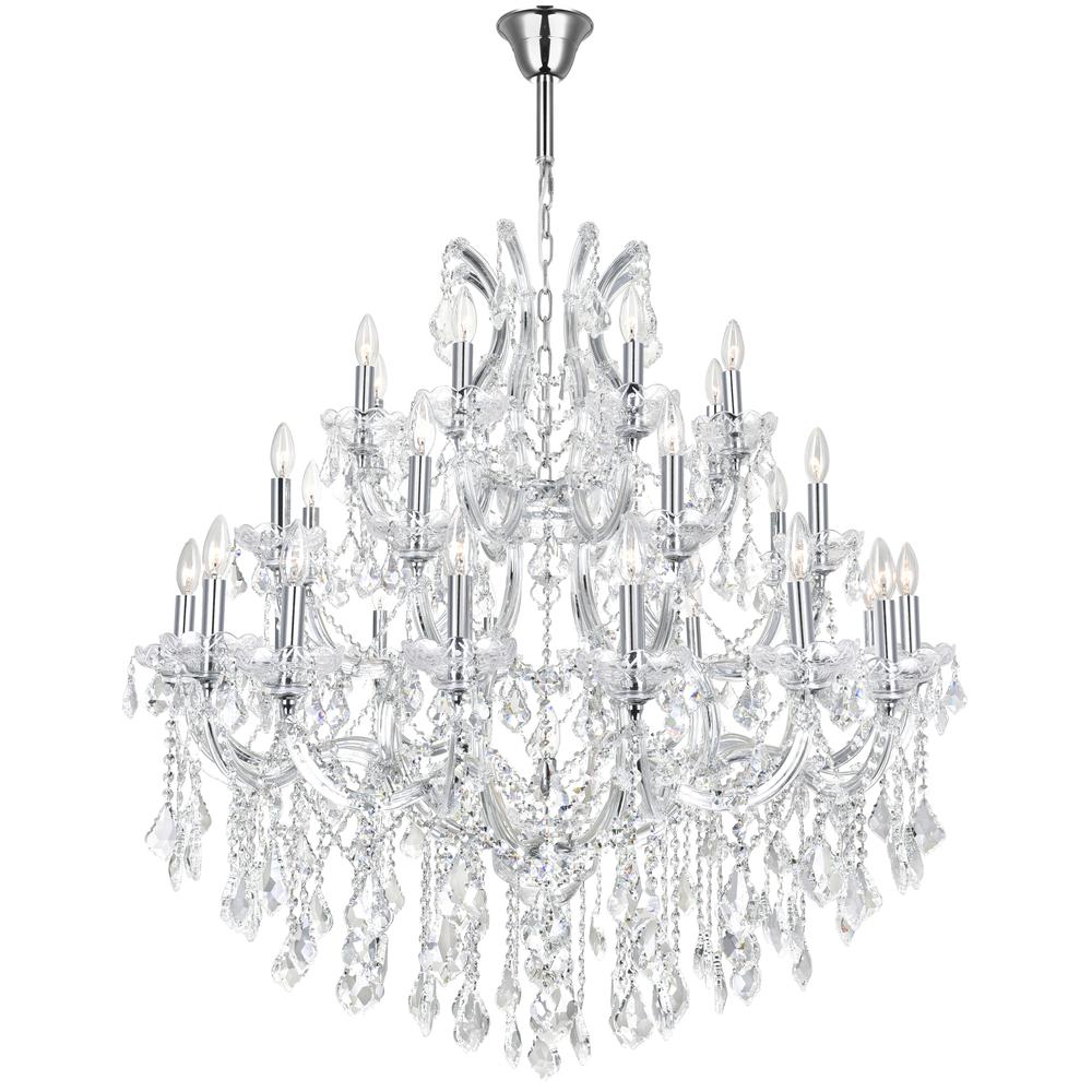 Maria Theresa 33 Light Up Chandelier With Chrome Finish. Picture 1