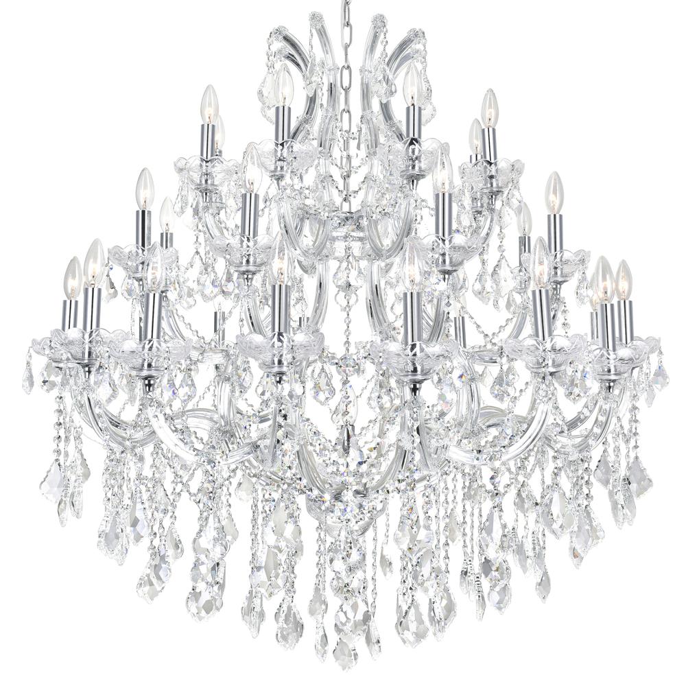 Maria Theresa 33 Light Up Chandelier With Chrome Finish. Picture 2