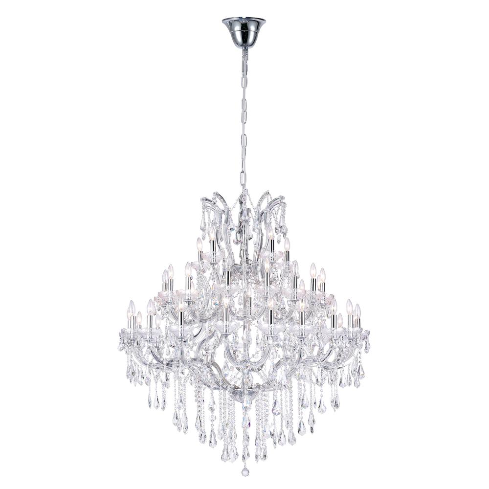 Maria Theresa 41 Light Up Chandelier With Chrome Finish. Picture 1