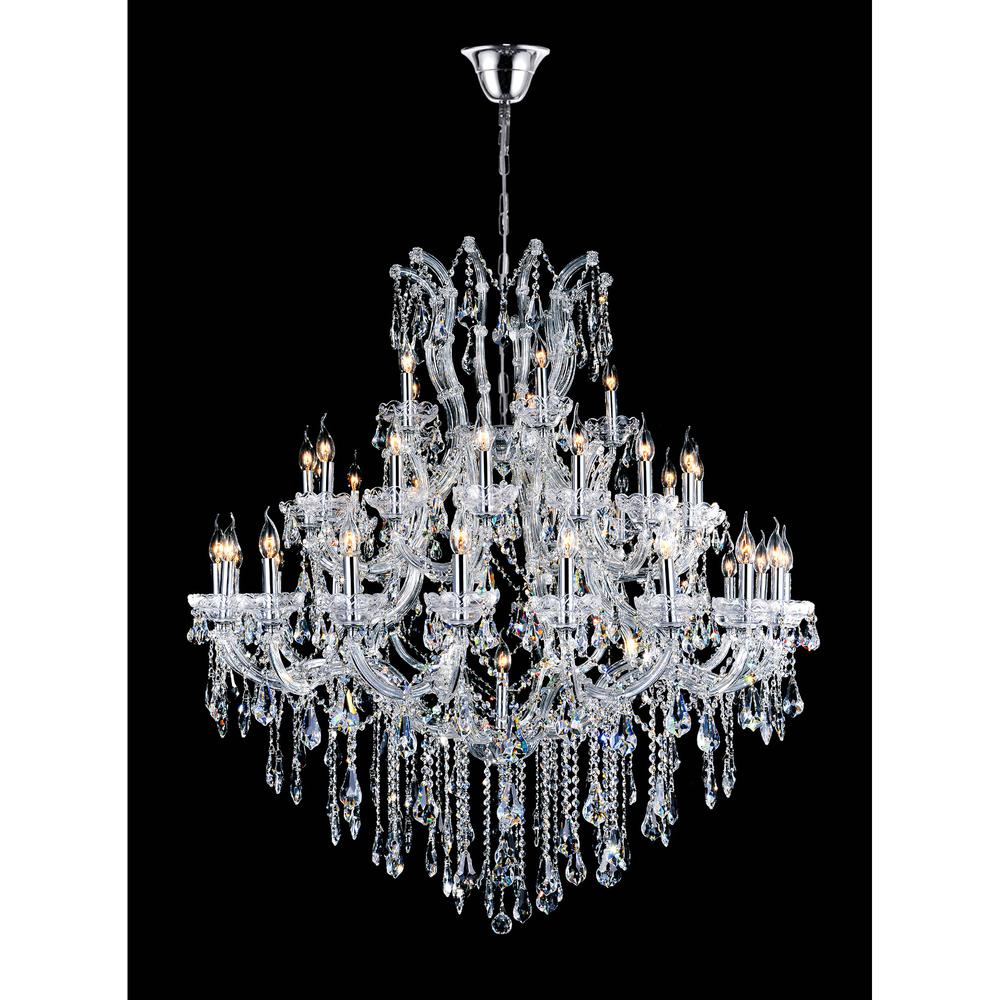 Maria Theresa 41 Light Up Chandelier With Chrome Finish. Picture 2