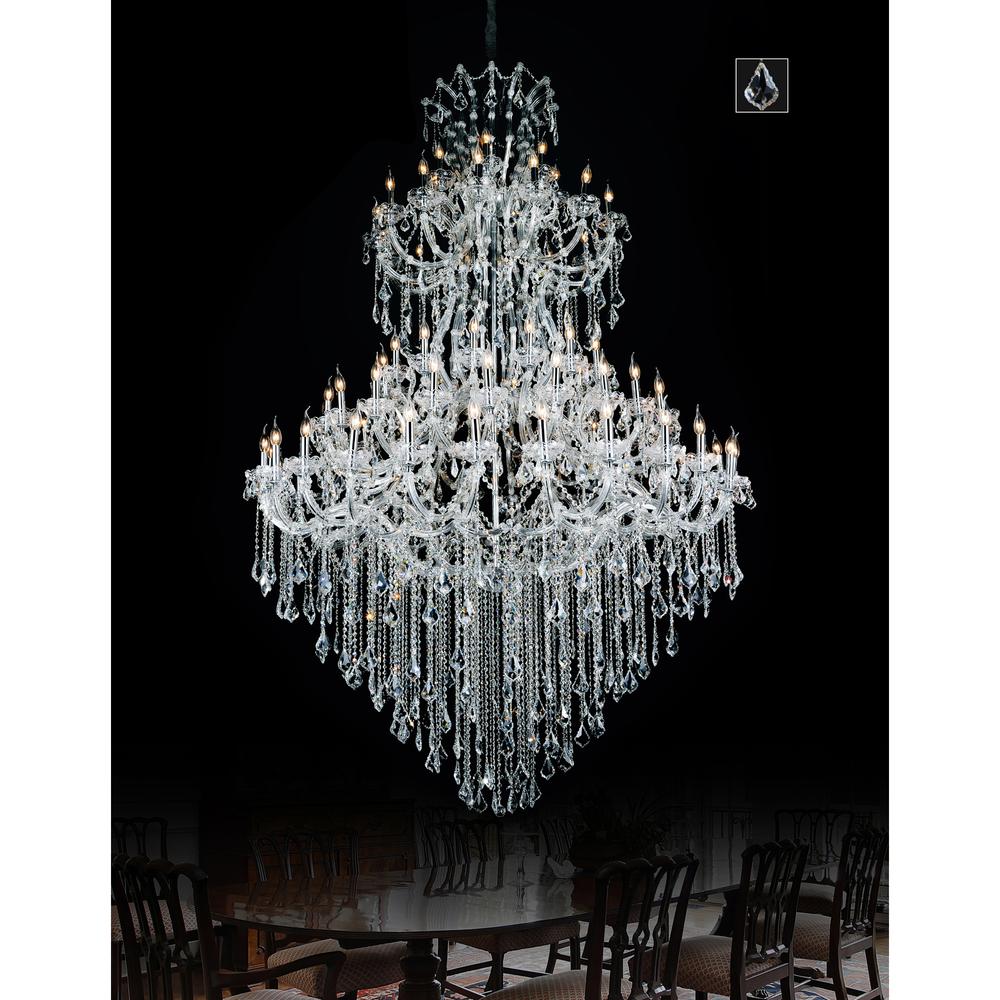 Maria Theresa 84 Light Up Chandelier With Chrome Finish. Picture 6