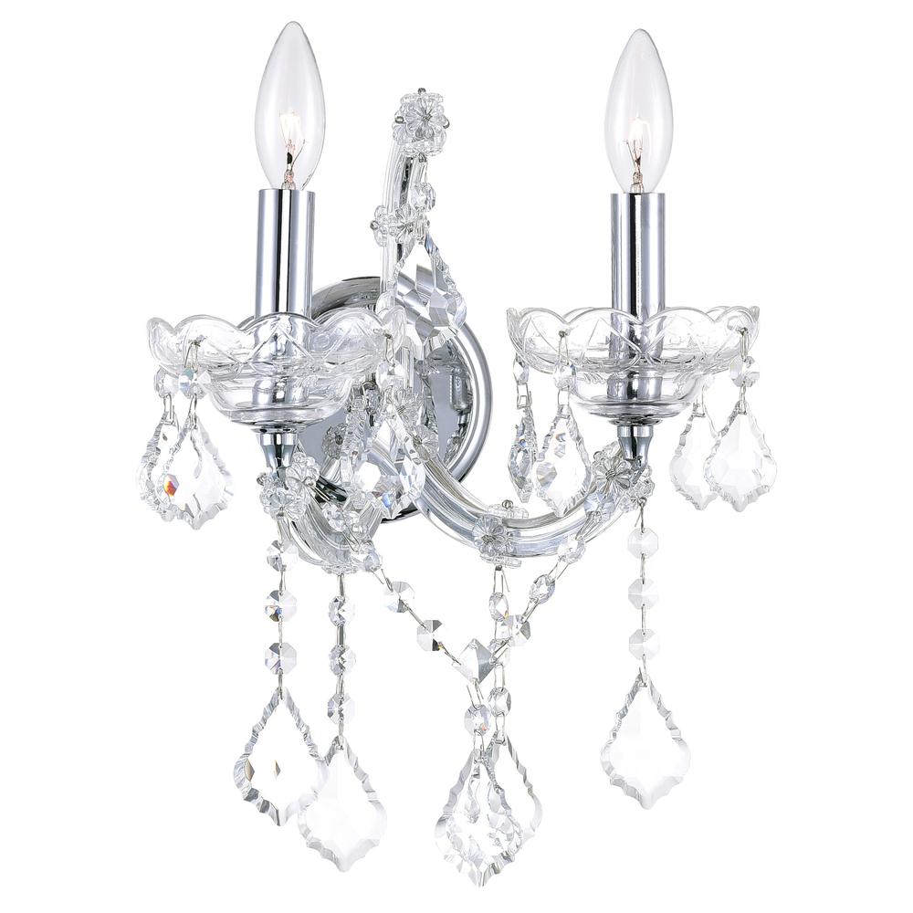 Maria Theresa 2 Light Wall Sconce With Chrome Finish. Picture 1