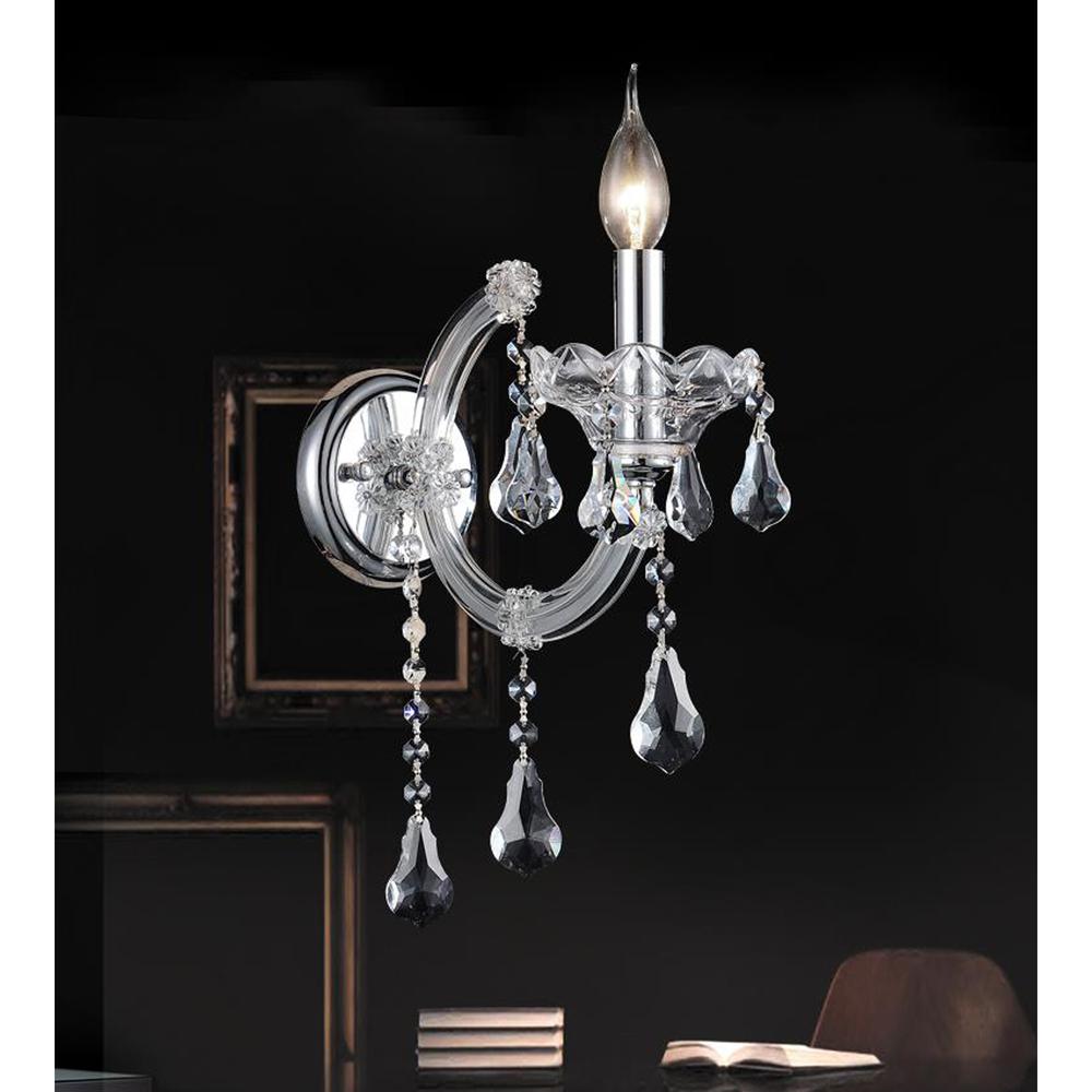 Maria Theresa 1 Light Wall Sconce With Chrome Finish. Picture 1