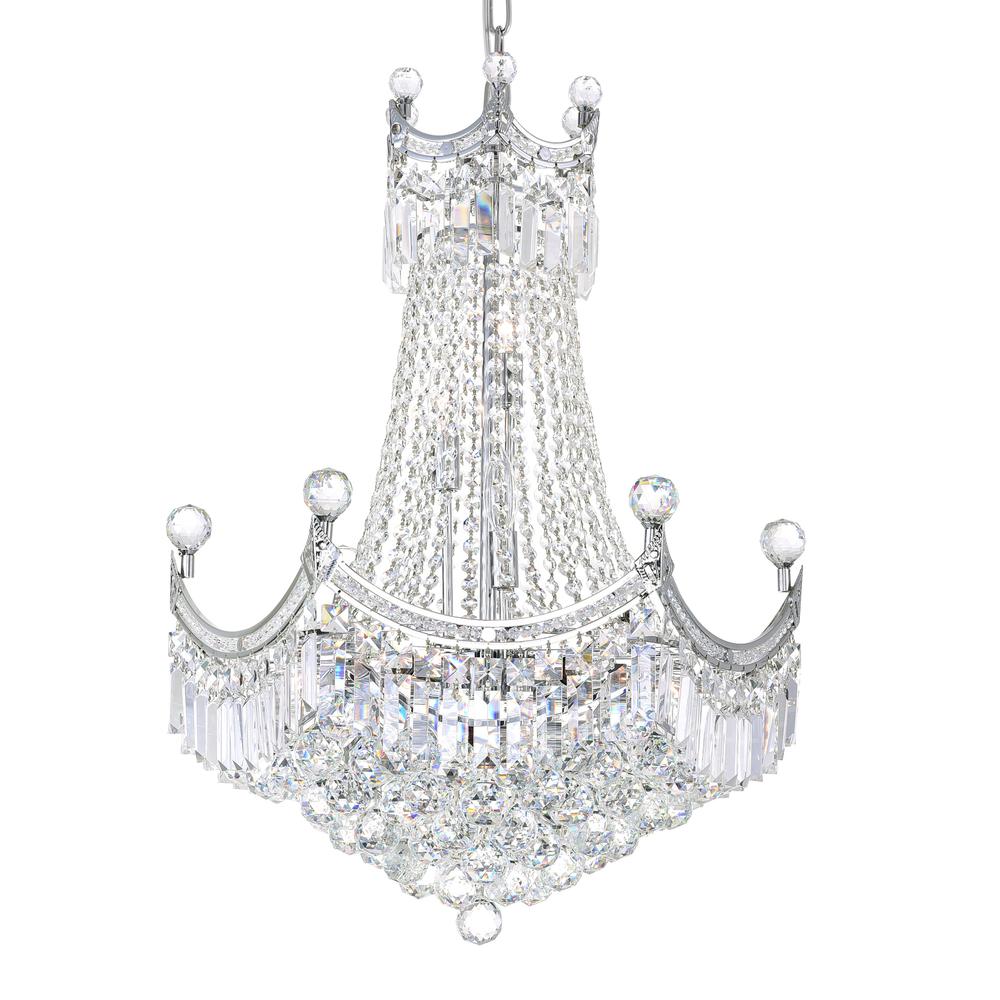 Amanda 11 Light Down Chandelier With Chrome Finish. Picture 2