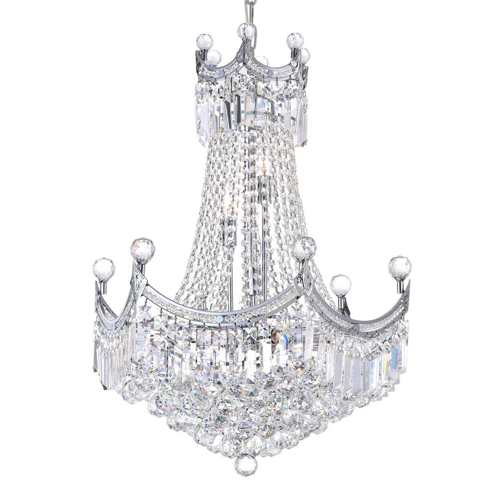 Amanda 11 Light Down Chandelier With Chrome Finish. Picture 5