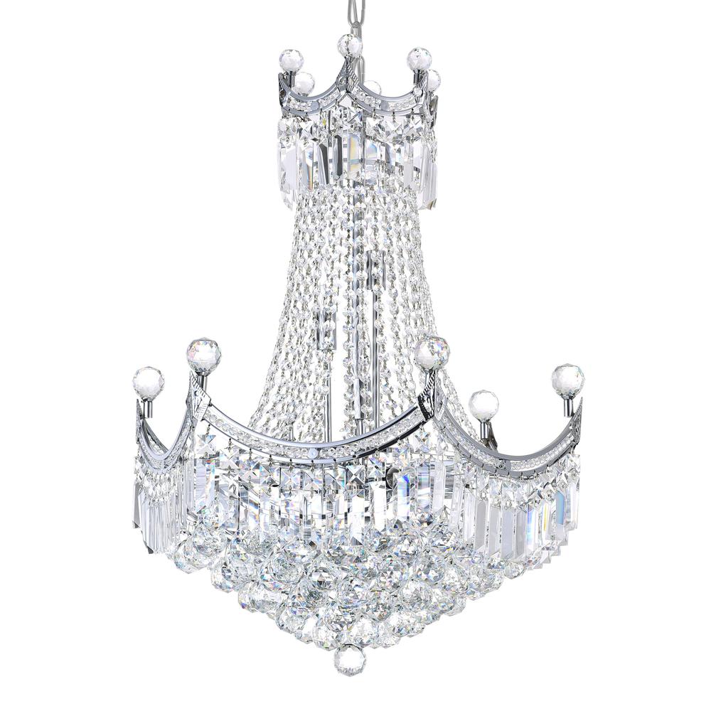 Amanda 11 Light Down Chandelier With Chrome Finish. Picture 6