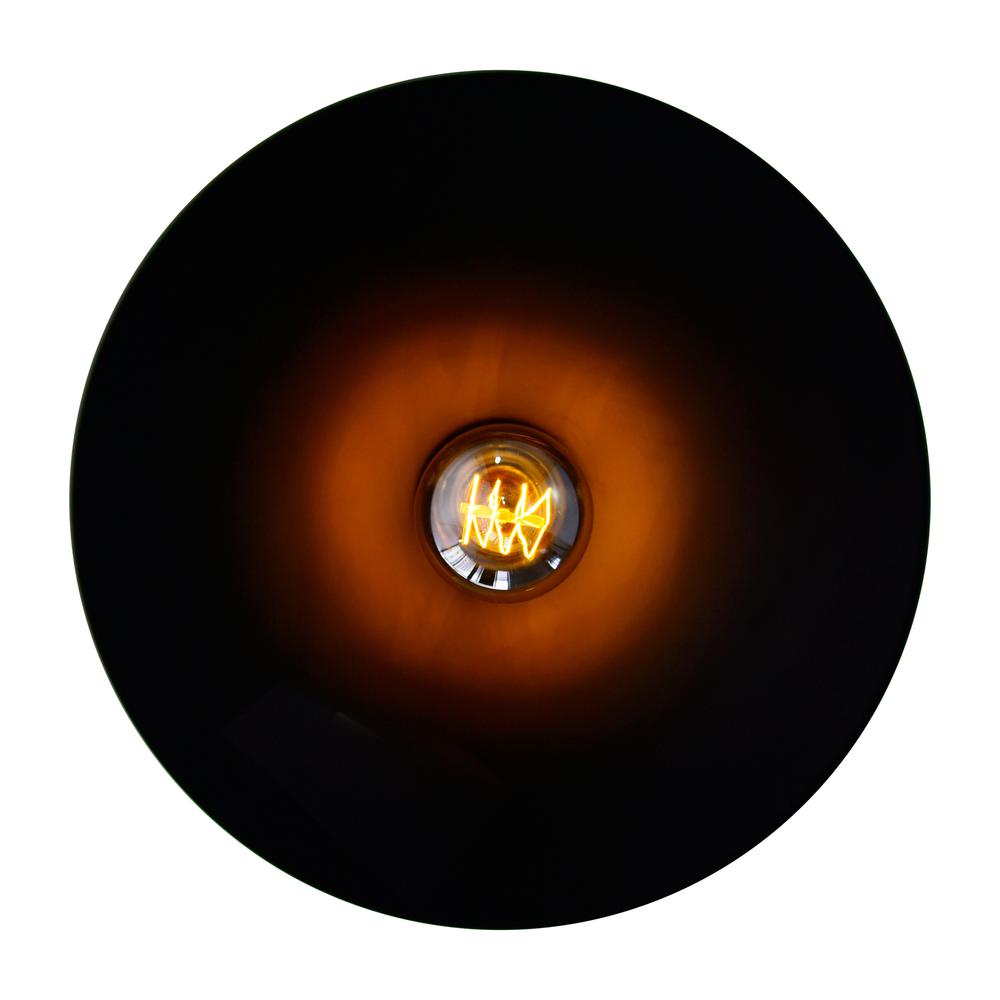 Brave 1 Light Down Mini Pendant With Black Finish. Picture 4