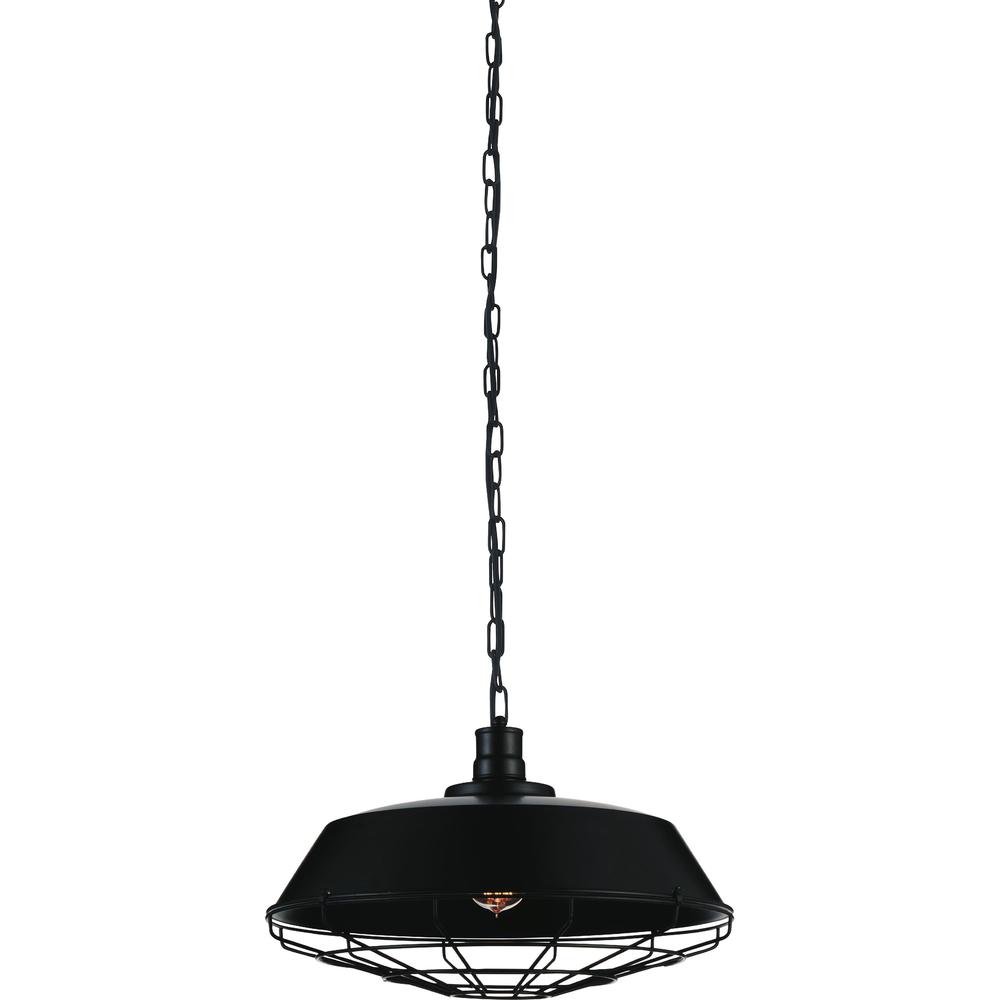 Morgan 1 Light Down Pendant With Black Finish. Picture 1