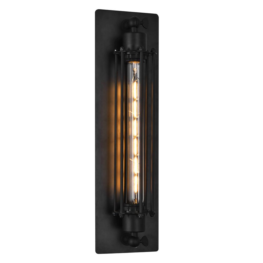 Kiera 1 Light Wall Sconce With Black Finish. Picture 1