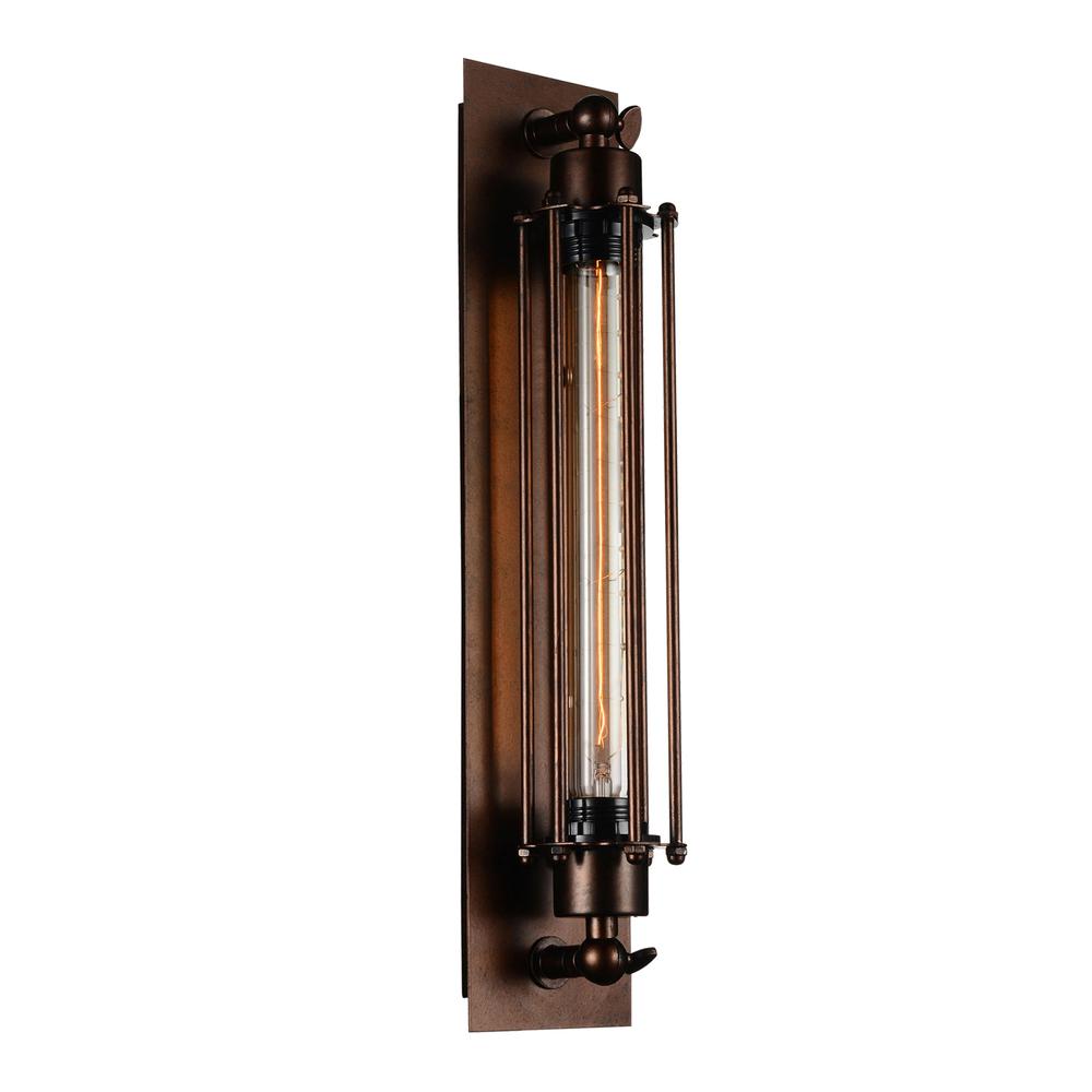 Kiera 1 Light Wall Sconce With Chocolate Finish. Picture 1