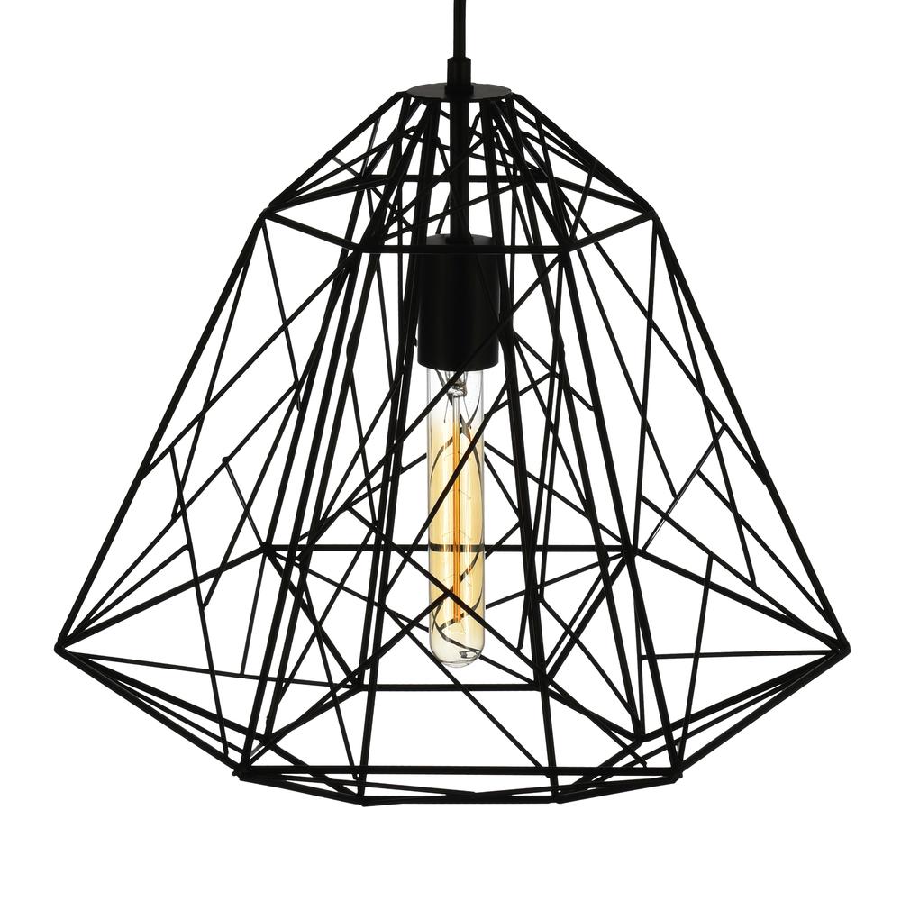 Bagheera 1 Light Down Pendant With Black Finish. Picture 3