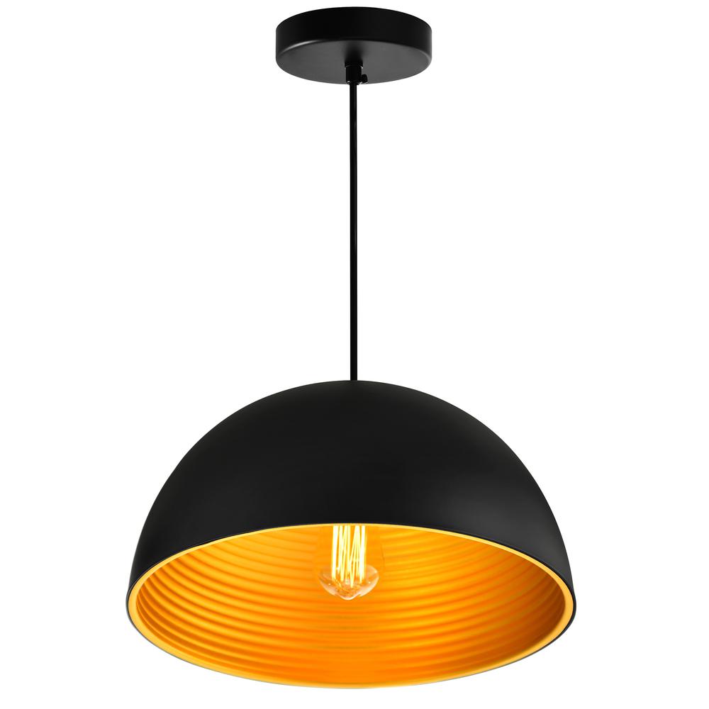 Modest 1 Light Down Pendant With Black Finish. Picture 4
