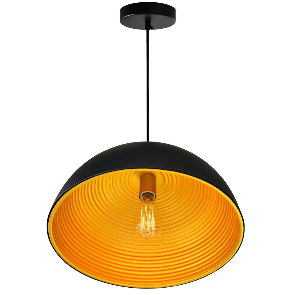 Modest 1 Light Down Pendant With Black Finish. Picture 5