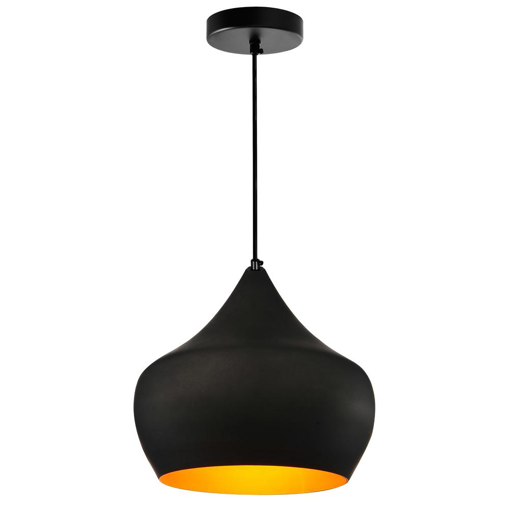 Dynamic 1 Light Down Pendant With Black Finish. Picture 1