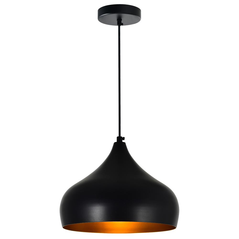 Dynamic 1 Light Down Pendant With Black Finish. Picture 1