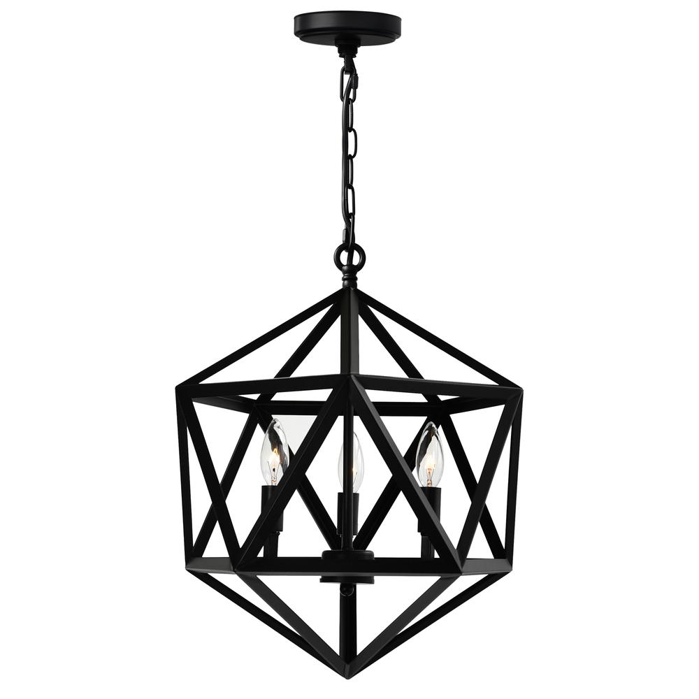 Amazon 3 Light Up Pendant With Black Finish. Picture 1