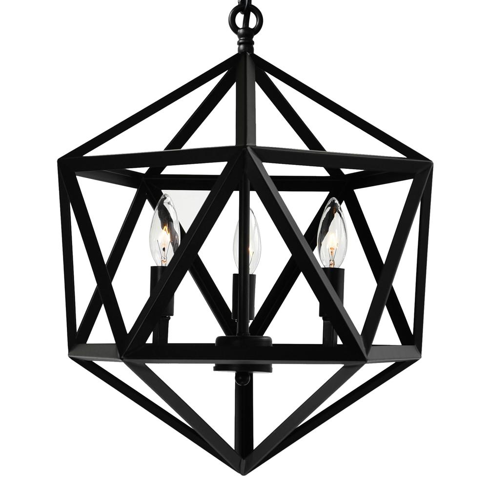 Amazon 3 Light Up Pendant With Black Finish. Picture 2