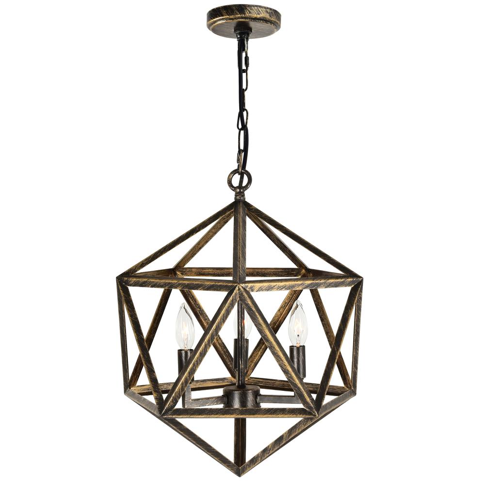 Amazon 3 Light Up Pendant With Antique forged copper Finish. Picture 1