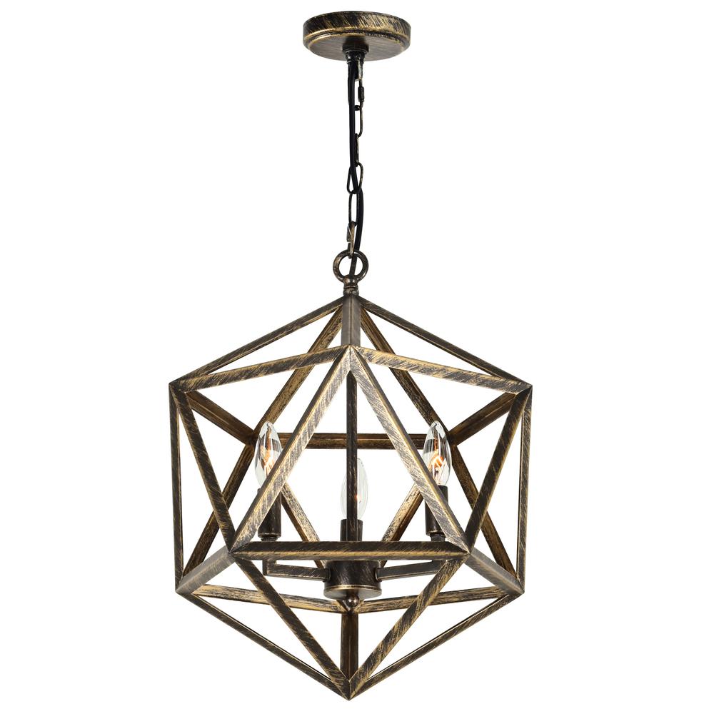 Amazon 3 Light Up Pendant With Antique forged copper Finish. Picture 3