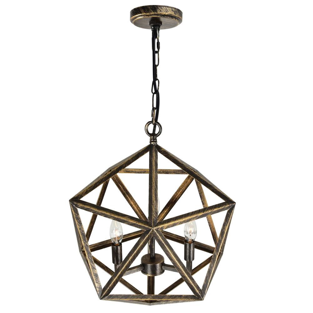 Amazon 3 Light Up Pendant With Antique forged copper Finish. Picture 4