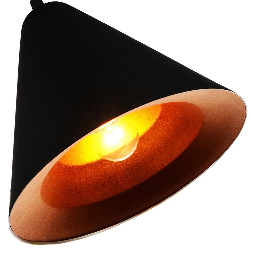 Keila 1 Light Down Pendant With Black & Gold Finish. Picture 3