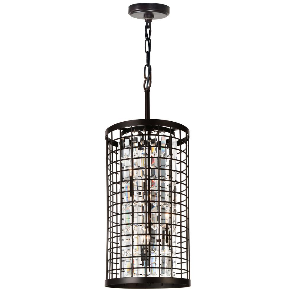 Meghna 4 Light Up Chandelier With Brown Finish. Picture 1