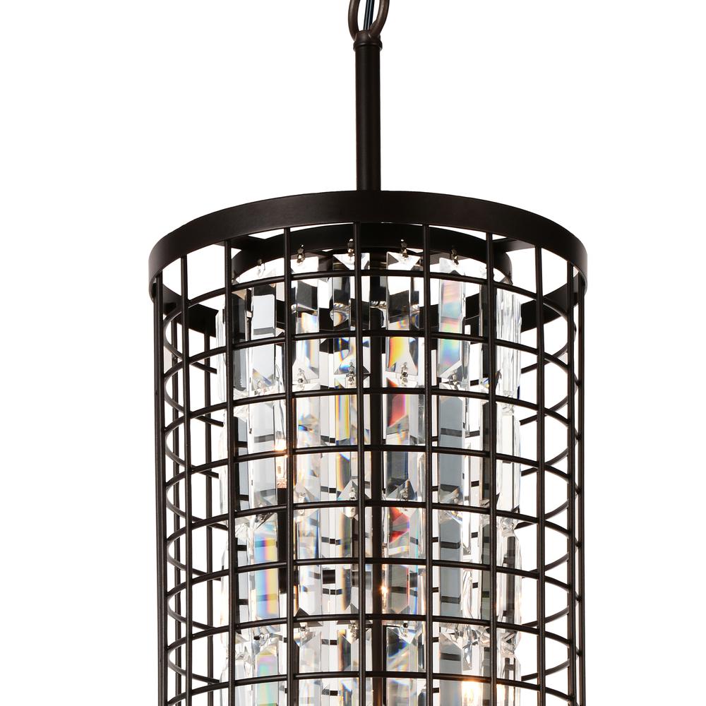 Meghna 4 Light Up Chandelier With Brown Finish. Picture 4